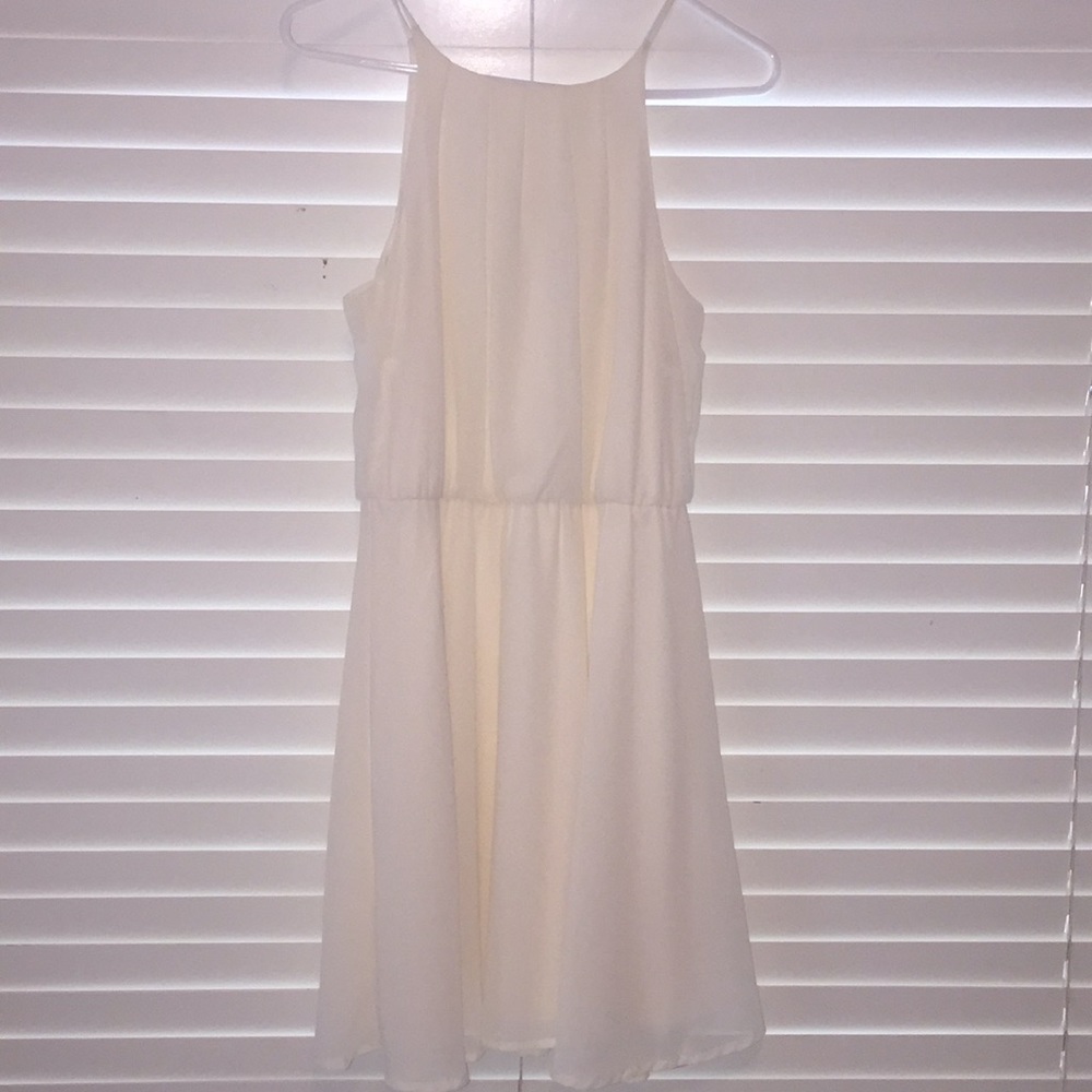 Miami brand White chiffon halter dress